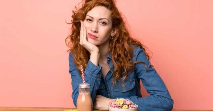 girl thinking what to eat after root canal
